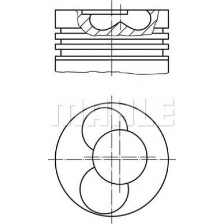 Piston VW POLO Variant III (6V5), Touring, 04.1997 - 09.2001 MAHLE 030 40 00