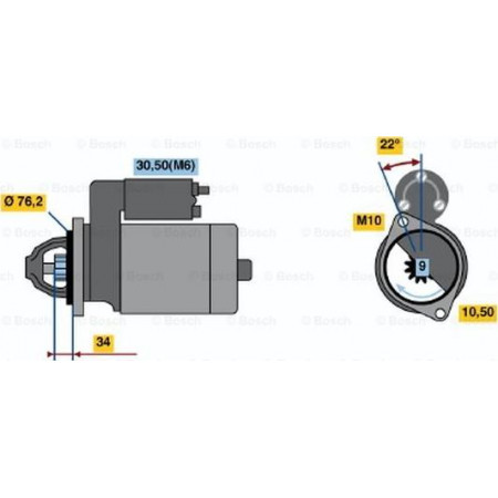 Acionador de partida 12V 17kW se encaixa. VW PHAETON 3.2-3.6 04.02-03.16 VW PHAETON (3D1, 3D2, 3D3, 3D4, 3D6, 3D7, 3D8, 3D9), Sedan, 04.2002 - 03.2016 BOSCH 0 001 115 022