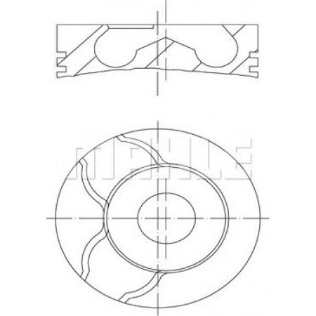 Pistone 8051 050 RENAULT ESPACE IV GRAND SCENIC II LAGUNA II MEGANE II SCENIC II 1.9D 03.01- RENAULT MEGANE II (EM0/1_), Cabriolet, 09.2003 - 03.2010 MAHLE 022 09 02
