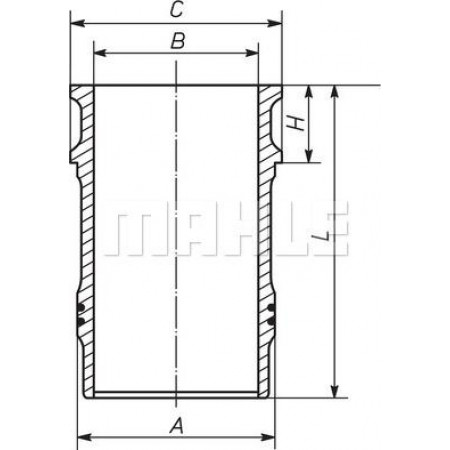 Camasa cilindru Cylinder liner inner diameter. 132mm length. 256mm flange diameter. 159mm MERCEDES ACTROS MP4 - MP5 ANTOS MERCEDES-BENZ ACTROS MP4 / MP5 (963-0-C), 07.2011 - MAHLE 001 LW 00138 001