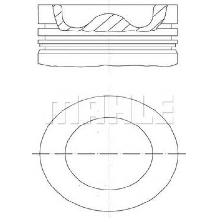 Zuigerdiameter 13101 mm RENAULT VOLVO RVI C K MAGNUM T VOLVO 9700 9900 FH FH II FM FM II FMX FMX I VOLVO VA, Draagframe, 08.2016 - MAHLE 037 PI 00106 000