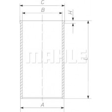 Camisa de cilindro 100mm CATERPILLAR M300C FIATALLIS TL645H KALMAR DCD120-12 DCD160-9 DCD90-6 LANDINI 125 TDI RENAULT TRUCKS MIDLINER, 10.1982 - 01.2000 MAHLE 043 WV 43 00