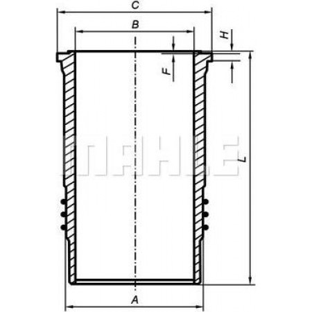 Camasa cilindru Cylinder liner inner diameter. 122mm length. 247mm flange diameter. 149mm fits. LIEBHERR fits. LIEBHERR A HS LTM MAHLE 439 WN 05 01