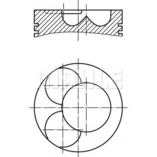 Zuiger 8151 050 AUDI A3 A4 B7 SEAT ALHAMBRA ALTEA ALTEA XL LEON TOLEDO III SKODA OCTAVIA II SUPERB I SUPERB II VW SEAT ALTEA XL (5P5, 5P8), Dubita, 10.2006 - MAHLE 028 07 02
