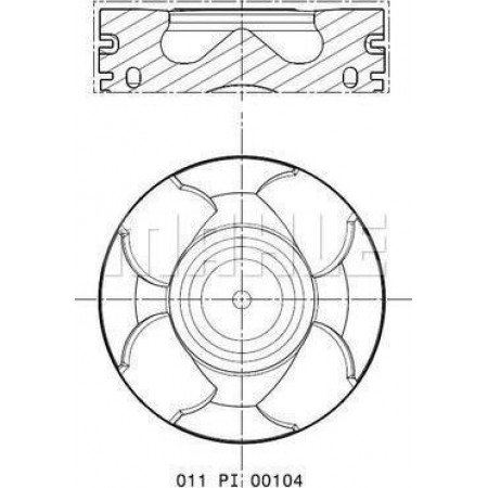 Piston 82 no rings fits. ALFA ROMEO 147 GT CADILLAC BLS OPEL ASTRA H ASTRA H GTC ASTRA H-KOMBI SIGNUM VECTRA C VECTRA C GTS ZAFI VAUXHALL ASTRA Mk V (A04), Hatchback, 01.2004 - 09.2009 MAHLE 011 PI 00104 000