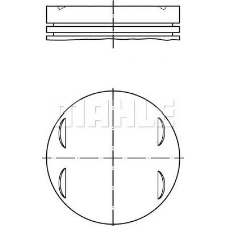 Piston 845 BMW 3 E46 5 E39 5 E60 7 E65 E66 E67 X3 E83 X5 E53 Z3 E36 Z4 E85 3.0 04.00-07.08 BMW 3 - IV (E46), Compartment, 12.1998 - 07.2006 MAHLE 083 13 02