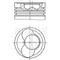 Pistone 8101 STD VW LT 28-35 II LT 28-46 II TRANSPORTER IV 2.5D 09.95-07.06 VW TRANSPORTER IV (70XD), Telaio di supporto, 07.1990 - 04.2003 MAHLE 030 58 00