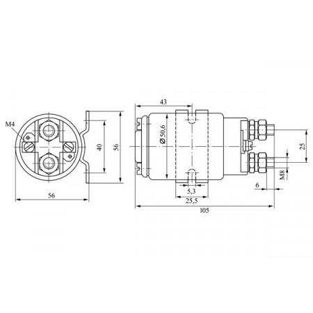 Working current relay Relay 24V 150A fits. VOLVO F12 01.76-12.83 BOSCH 0 333 009 009