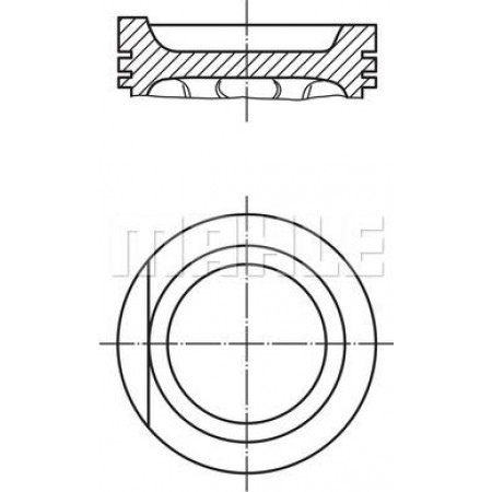Piston 8151 050 AUDI 100 C3 80 B2 80 B3 COUPE B2 COUPE B3 SEAT CORDOBA IBIZA II TOLEDO I VW CADDY I GOLF I GOLF I VW POLO CLASSIC (6V2), Berline, 01.1995 - 11.2009 MAHLE 034 75 02