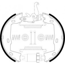 Set remschoenen, handrem OPEL ASTRA F (T92), Cabriolet, 03.1993 - 03.2001 BOSCH 0 204 113 824