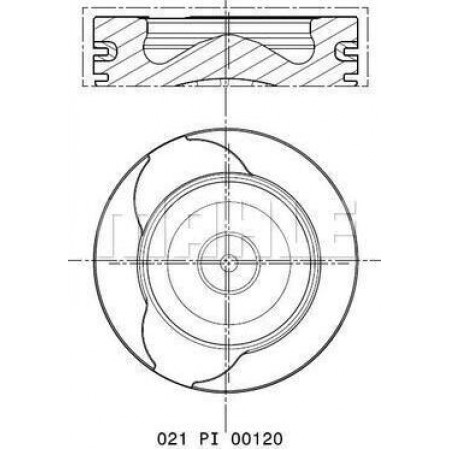 Piston 76 NISSAN NOTE NV200 NV200 - EVALIA RENAULT CAPTUR I CLIO III CLIO III-HATCHBACK CLIO IV CLIO IV-HATCHBACK CLIO IV- RENAULT CLIO III (BR0/1, CR0/1), Hatchback, 01.2005 - MAHLE 021 PI 00120 000