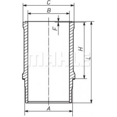 Zylinderlaufbuchse Innendurchmesser. 127 mm Länge. 271 mm Flanschdurchmesser. 151mm mit O-Ringen SCANIA 4 4 BUS K BU SCANIA F - Serie, Bus, 01.1991 - 04.2000 MAHLE 061 WN 26 01