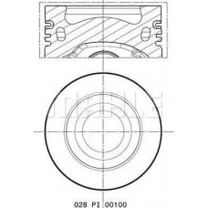 Kolben VW PASSAT CC (357), Coupé, 02.2008 - 01.2012 MAHLE 028 PI 00100 000