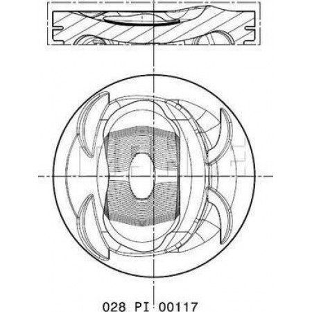 Piston VW GOLF VI (5K1_), Fourgon, 10.2008 - 11.2012 MAHLE 028 PI 00117 000