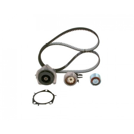 Conjunto de bomba de agua con correa de distribución Se adapta la correa tensora de bomba de agua del conjunto de distribución. ALFA ROMEO 159 FIAT CROMA DUCATO LANCIA tesis (841_), sedán, 07,2002 - 07,2009 BOSCH 1 987 946 458