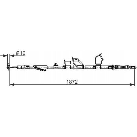 Kabel, Feststellbremse HONDA CIVIC (EP3), Compartment, 09.2005 - 12.2011 BOSCH 1 987 482 910