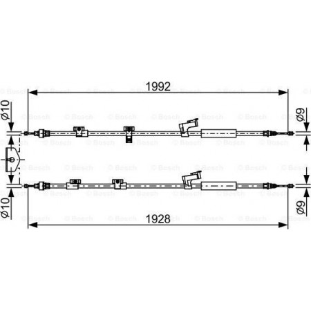 Cavo freno di stazionamento FORD GRAND C-MAX (DXA), Furgone, 12.2010 - BOSCH 1 987 482 494