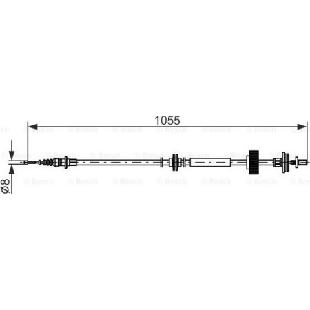 Cavo freno di stazionamento MERCEDES-BENZ CLASSE S (W221), Berlina, 09.2005 - 12.2013 BOSCH 1 987 482 791