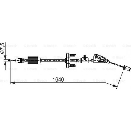 Cablu, frana de parcare PEUGEOT 3008 (0U_), Dubita, 05.2009 - 12.2017 BOSCH 1 987 482 798