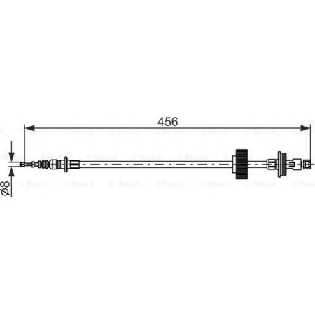 Cavo freno di stazionamento MERCEDES-BENZ CLASSE S (C216), Vano, 05.2006 - 12.2013 BOSCH 1 987 482 792