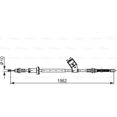 Câble. frein de stationnement Câble de frein à main arrière gauche 1982 mm convient. JEEP CHEROKEE 2.4-3.7 09.01-01.08 JEEP CHEROKEE (KJ), multisegment, 03.2001 - 01.2008 BOSCH 1 987 482 748
