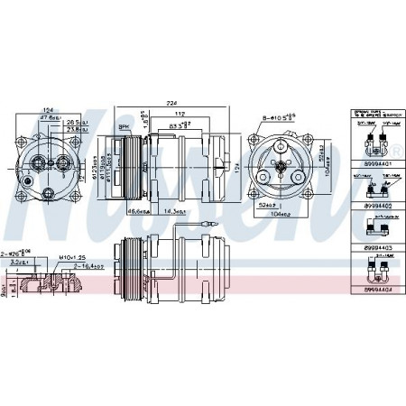 Compresseur. climatisation Compresseur de climatisation Nissens 899945