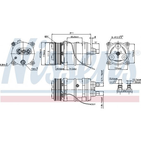 Compressor. Aircocompressor MAN TGA TGM I TGS I TGX I ​​12.00- MAN TGA (H36), 03.2000 - Nissens 899919