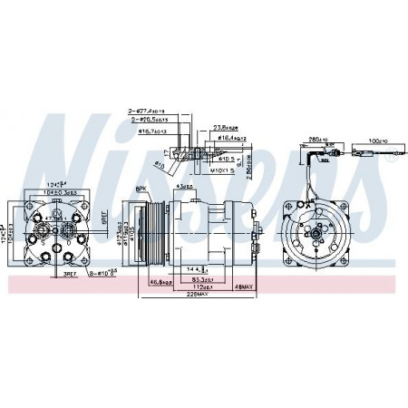 Compressor. air conditioning Air conditioning compressor Nissens 899928