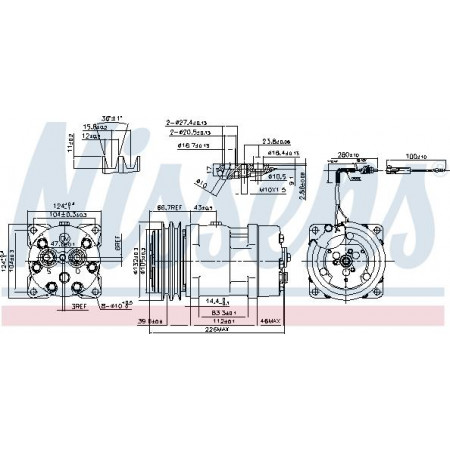 Compressore. aria condizionata Compressore aria condizionata LOTUS ESPRIT S4 2.2 05.89-09.96 Nissens 899927