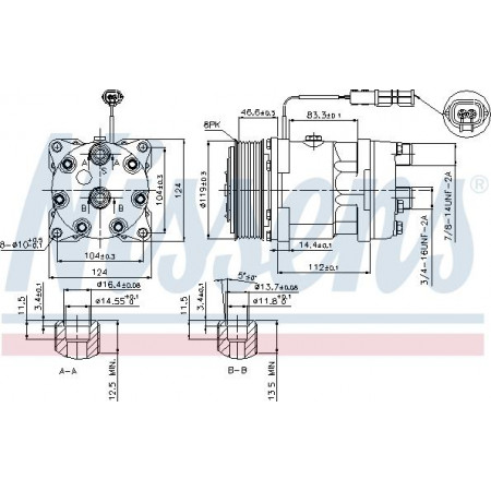 Compresseur. climatisation Compresseur de climatisation MAN TGL I TGL II TGM I 01.04- MAN TGM (N28 / TGL), 05.2005 - Nissens 89459
