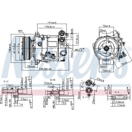 Compressore. aria condizionata Compressore aria condizionata VOLVO S80 II XC90 I 4.4 01.05-03.12 VOLVO XC90 I (275), Crossover, 06.2002 - 01.2015 Nissens 89465