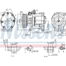 Compressore. aria condizionata Compressore aria condizionata ABARTH 500 - 595 - 695 500C - 595C - 695C FIAT 500 500 C BRAVO II DOBLO FIAT PALIO (178_), Hatchback, 04.1996 - Nissens 89405