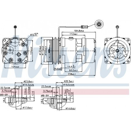 Compresseur. climatisation Compresseur de climatisation VOLVO FL10 12.95-09.98 VOLVO FL10 (FL10 6X2), 09.1985 - 09.1998 Nissens 89439