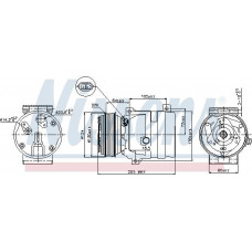 Compressor. Air-conditioning compressor NISSAN INTERSTAR PRIMASTAR OPEL MOVANO A VIVARO A RENAULT AVANTIME ESPA RENAULT MEGANE I Coach (DA0/1_), Compartment, 03.1996 - 08.2003 Nissens 89435
