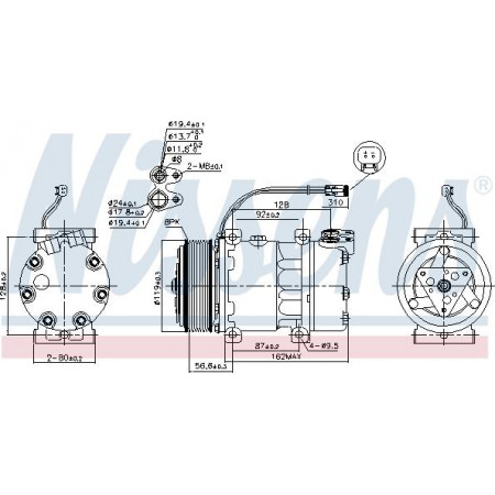 Compresseur. climatisation Compresseur de climatisation SCANIA PGRT 03.04- SCANIA P,G,R,T - série (N320), 01.2003 - Nissens 89476