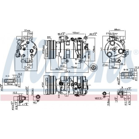 Compresseur. climatisation Compresseur de climatisation MAZDA 3 5 2.0 10.03-05.10 MAZDA 3 (BK), Berline, 09.1999 - 12.2009 Nissens 89550