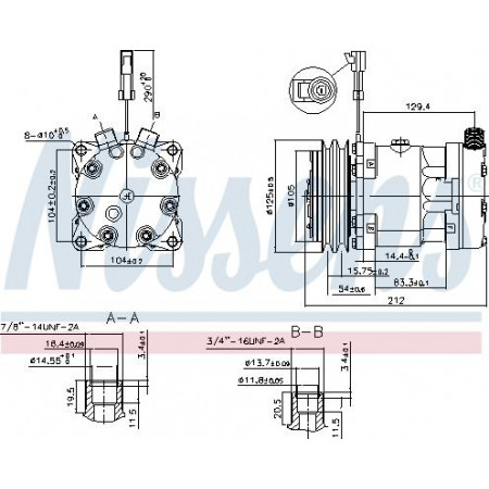 Compresseur. climatisation Compresseur de climatisation Nissens 89518