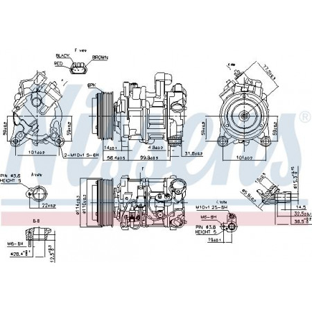 Compressore. aria condizionata Compressore aria condizionata BMW 1 F20 1 F21 3 E90 3 E91 3 E92 3 E93 3 F30 F80 3 F31 3 GRAN TURISMO BMW 3 Touring VI (F31), Turismo, 07.2012 - 06.2019 Nissens 89585