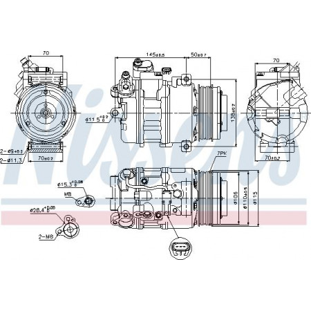 Compressor. airconditioning Aircocompressor past erop. BMW 5 F10 5 F11 5 GRAN TURISMO F07 7 F01 F02 F03 F04 X5 E70 X6 E71 E72 BMW 5 Touring VI (F11), Touring, 11.2009 - 02.2017 Nissens 89574