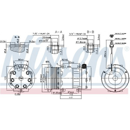 Compresseur. climatisation Compresseur de climatisation AGCO Nissens 89640