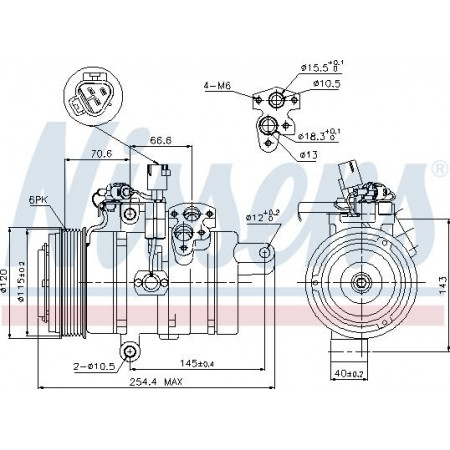 Compressore. aria condizionata Compressore aria condizionata LEXUS GX 4.7 11.01-11.09 LEXUS GX (_J12_), Crossover, 11.2001 - 11.2009 Nissens 89607