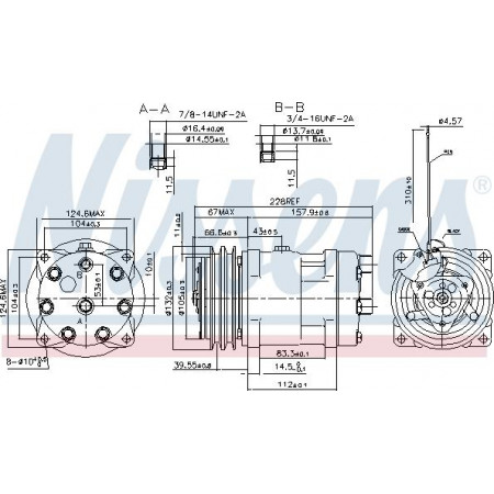 Compresor. climatizare Air-conditioning compressor Nissens 89636