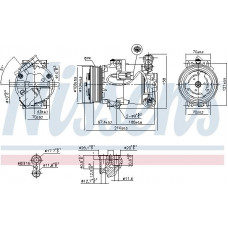 Compresor. aire acondicionado Compresor de aire acondicionado OPEL ASTRA H ASTRA H CLASSIC ASTRA H GTC ASTRA H-KOMBI ZAFIRA B ZAFIRA OPEL ASTRA H CLASSIC (A04), Hatchback, 01.2009 - Nissens 89096