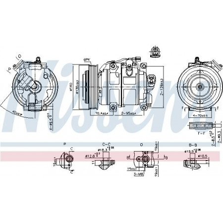 Compressor. ar condicionado Compressor de ar condicionado HONDA ACCORD IX CROSSTOUR I 3.5 09.12- HONDA CROSSTOUR (TF_), Hatchback, 09.2009 - Nissens 890904