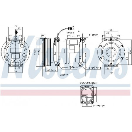 Compressor. ar condicionado Compressor de ar condicionado JOHN DEERE Nissens 890901