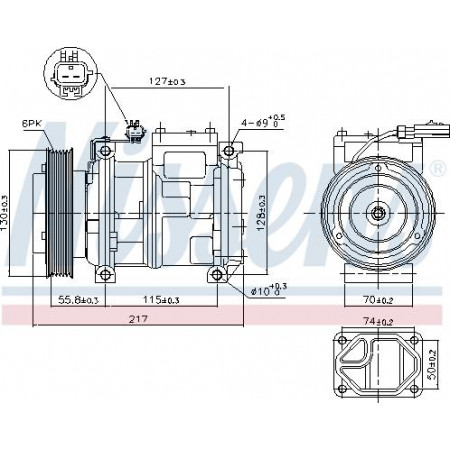 Compressor. ar condicionado Compressor de ar condicionado CHRYSLER 300M CARAVAN VOYAGER III DODGE CARAVAN JEEP CHEROKEE GRAND CHE CHRYSLER VOYAGER III (GS), Dubita, 01.1995 - 03.2001 Nissens 89097