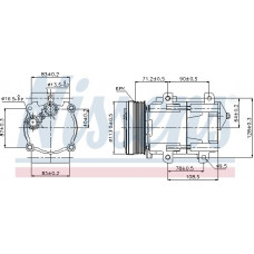 Compressor. air conditioning Air-conditioning compressor FORD COUGAR GALAXY I GALAXY MK I MAVERICK MONDEO II SCORPIO II TRANSIT FORD TRANSIT TOURNEO (TRANSIT/EKL / GBVA), Bus, 08.1994 - 12.2000 Nissens 89046