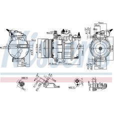 Compressor, ar condicionado FORD MONDEO V Turnier (CF), Touring, 09.2014 - Nissens 890419