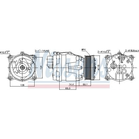 Compressor. airconditioning Aircocompressor SEAT IBIZA II VW GOLF III VENTO 1.0-2.9 08.91-04.99 VW VENTO (1H2), Sedan, 11.1991 - 09.1998 Nissens 89048