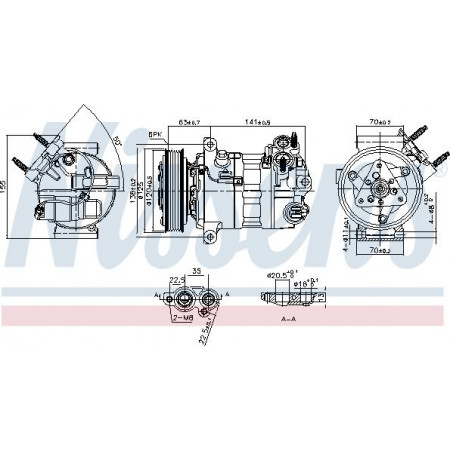 Compressore. aria condizionata Compressore aria condizionata VOLVO S90 II V40 V90 II XC90 II 1.5-2.0H 05.14- Nissens 890594